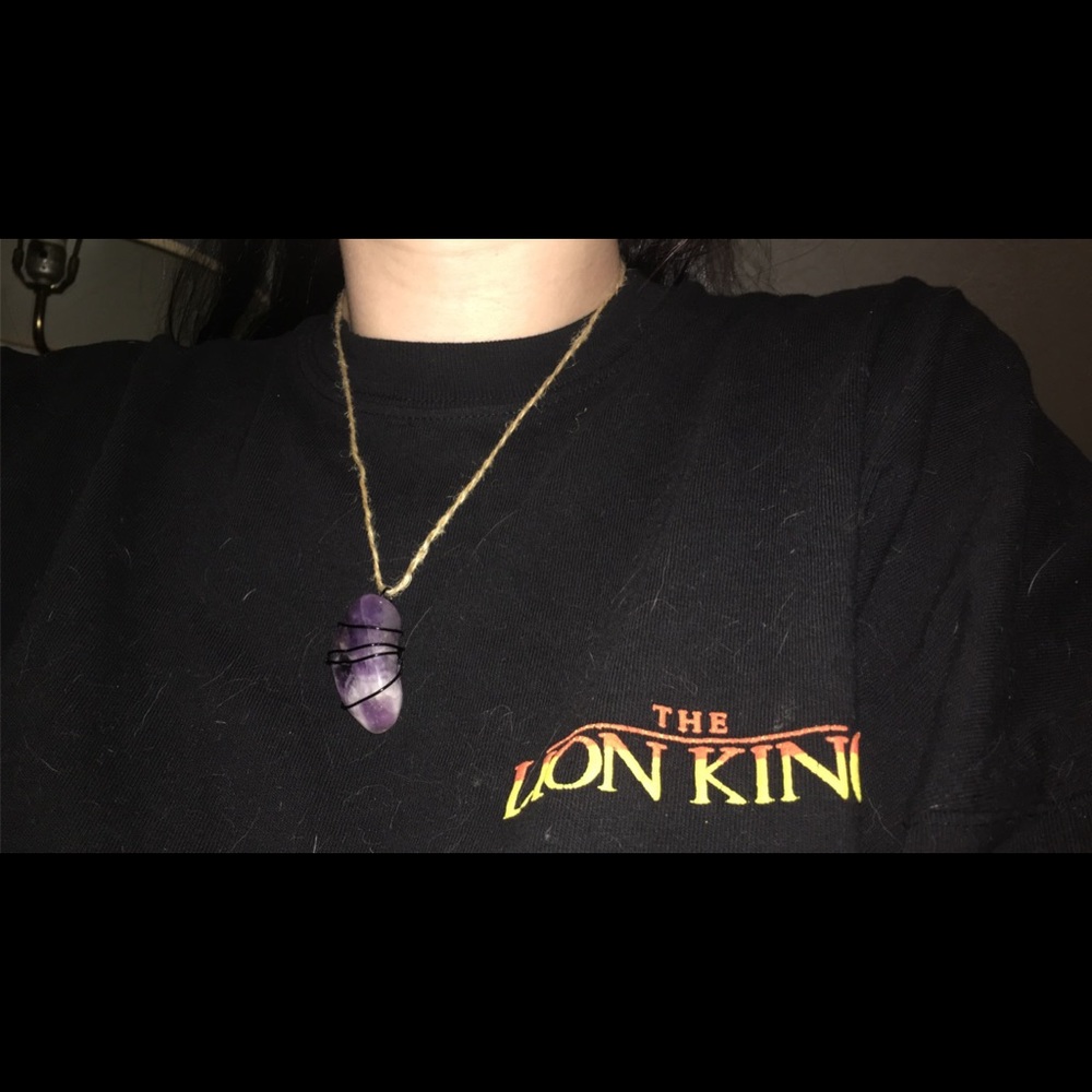Amethyst stone necklace